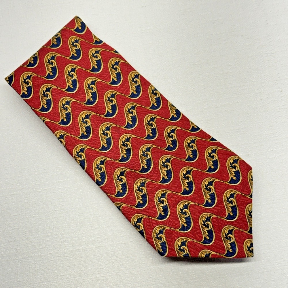 Countess Mara Silk Tie Mens OS‎ Red Gold Baroque Scroll Luxury Formal Academic